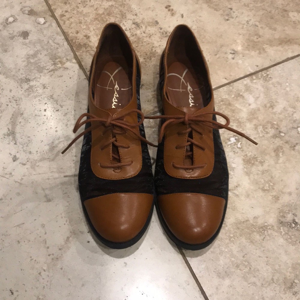 Business casual see-through mesh & leather